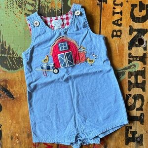Mud Pie Denim Blue Farmhouse Romper